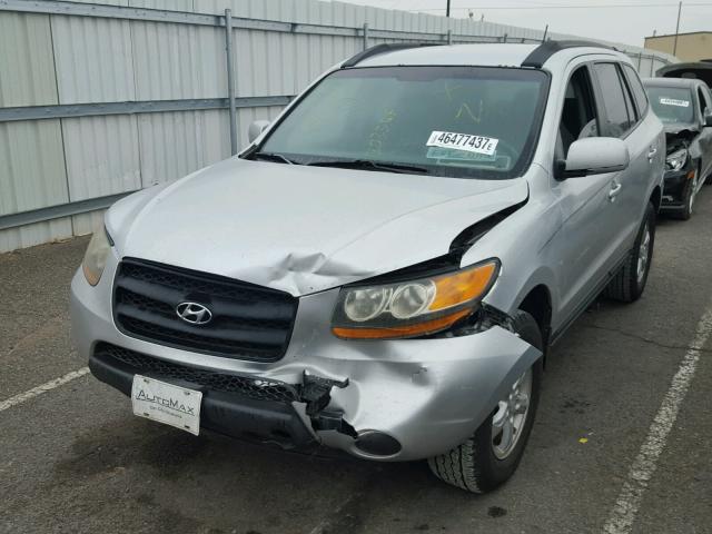 5NMSG13D18H203564 - 2008 HYUNDAI SANTA FE G SILVER photo 2