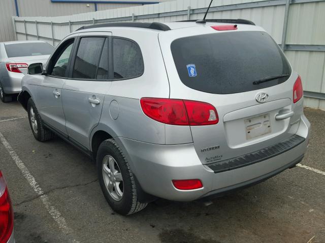 5NMSG13D18H203564 - 2008 HYUNDAI SANTA FE G SILVER photo 3