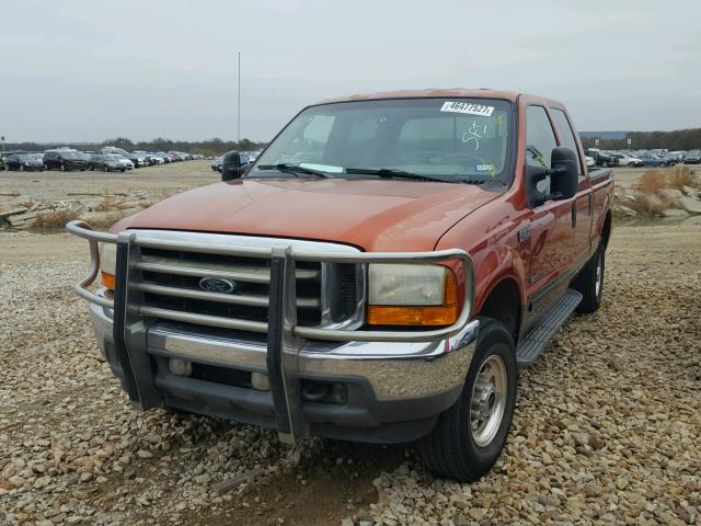 1FTNW21F11EA95742 - 2001 FORD F250 SUPER ORANGE photo 2