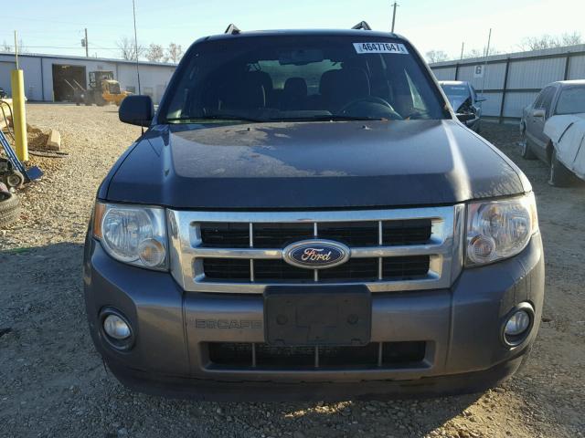 1FMCU9D77AKC60393 - 2010 FORD ESCAPE XLT GRAY photo 9