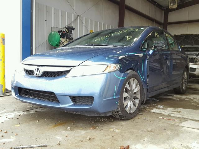 2HGFA16919H505641 - 2009 HONDA CIVIC BLUE photo 2