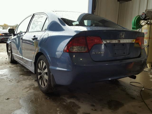 2HGFA16919H505641 - 2009 HONDA CIVIC BLUE photo 3