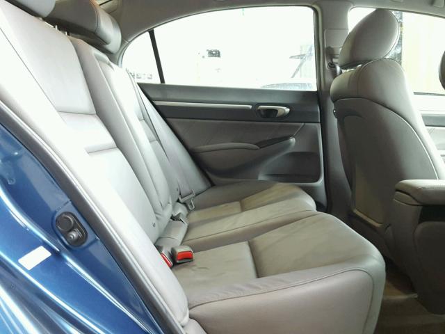 2HGFA16919H505641 - 2009 HONDA CIVIC BLUE photo 6