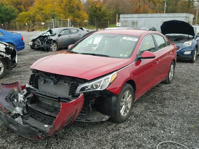 5NPE24AF4HH482464 - 2017 HYUNDAI SONATA SE RED photo 2