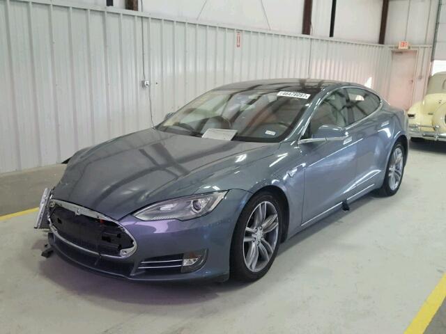 5YJSA1CP6DFP25341 - 2013 TESLA MODEL S GRAY photo 2