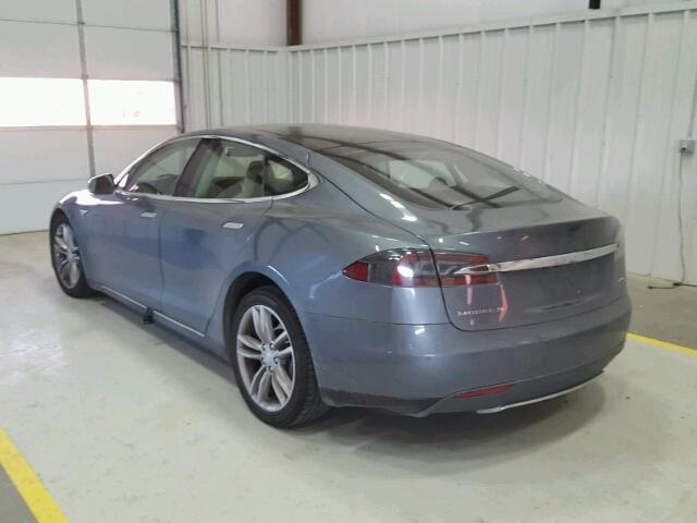 5YJSA1CP6DFP25341 - 2013 TESLA MODEL S GRAY photo 3