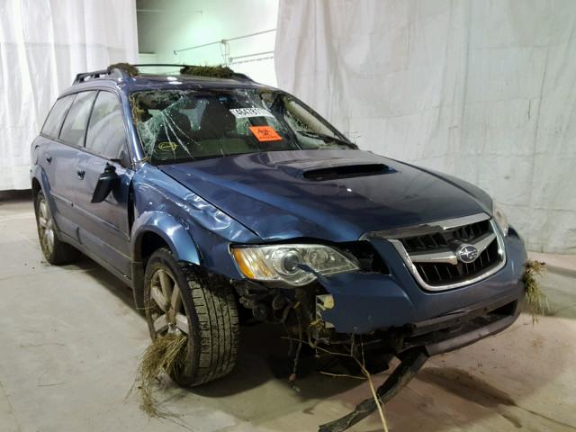 4S4BP62C487342628 - 2008 SUBARU OUTBACK 2. BLUE photo 1