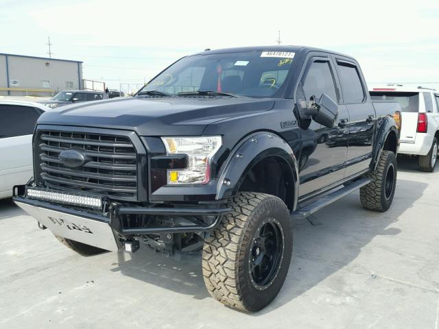 1FTEW1EF1GKF31178 - 2016 FORD F150 BLACK photo 2