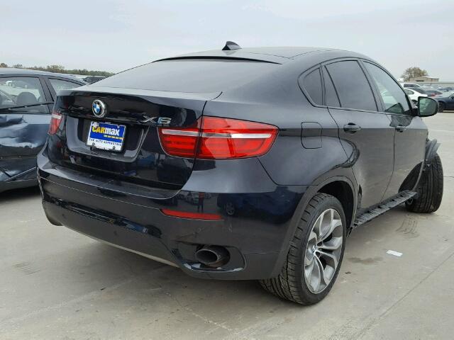 5UXFG2C52E0H10874 - 2014 BMW X6 XDRIVE3 BLACK photo 4