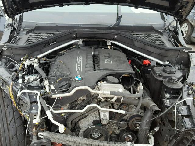 5UXFG2C52E0H10874 - 2014 BMW X6 XDRIVE3 BLACK photo 7
