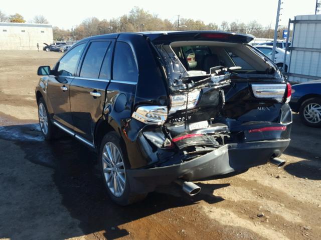 2LMDJ6JK5BBJ33873 - 2011 LINCOLN MKX BLACK photo 3