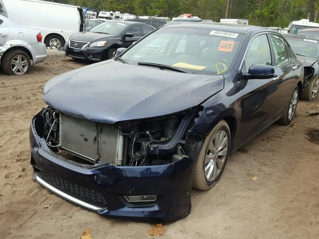 1HGCR2F76DA103539 - 2013 HONDA ACCORD EX BLUE photo 2