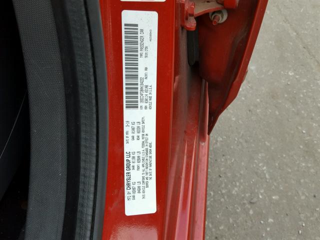 1B3CC4FD8AN164222 - 2010 DODGE AVENGER SX RED photo 10