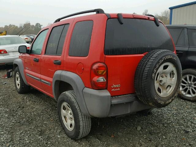 1J4GL48K13W652074 - 2003 JEEP LIBERTY SP RED photo 3