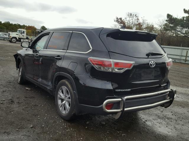 5TDJKRFH8FS217558 - 2015 TOYOTA HIGHLANDER BLACK photo 3