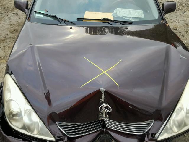 JTHBA30G655110502 - 2005 LEXUS ES 330 MAROON photo 7