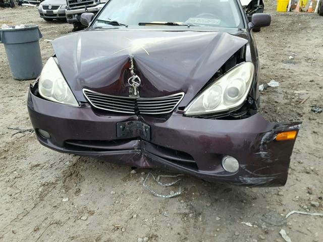 JTHBA30G655110502 - 2005 LEXUS ES 330 MAROON photo 9