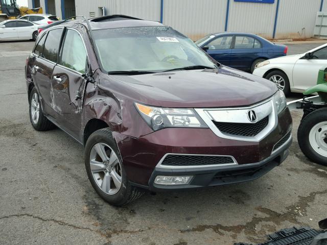 2HNYD2H66AH513661 - 2010 ACURA MDX TECHNO MAROON photo 9