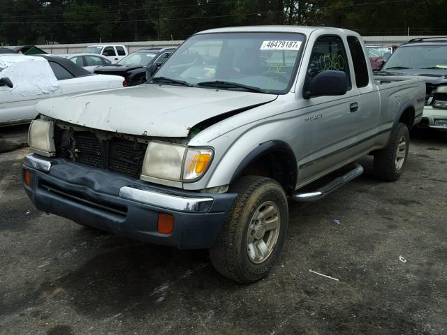 5TESN92N4YZ702731 - 2000 TOYOTA TACOMA XTR SILVER photo 2