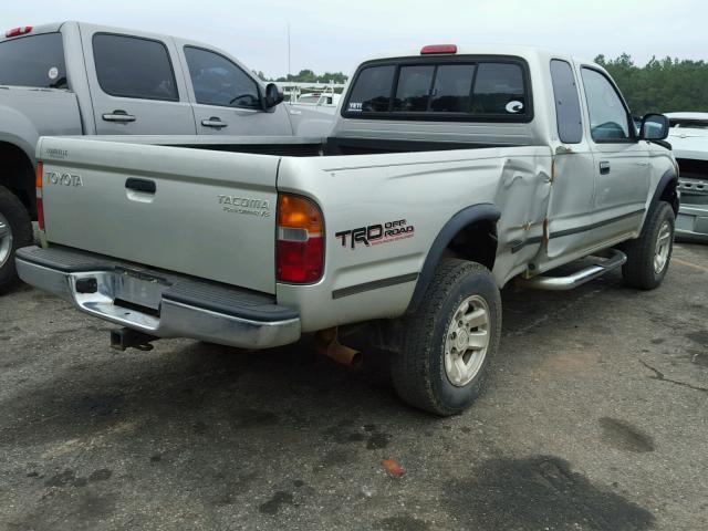 5TESN92N4YZ702731 - 2000 TOYOTA TACOMA XTR SILVER photo 4