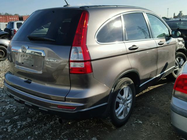 5J6RE4H74BL104682 - 2011 HONDA CR-V EXL TAN photo 4