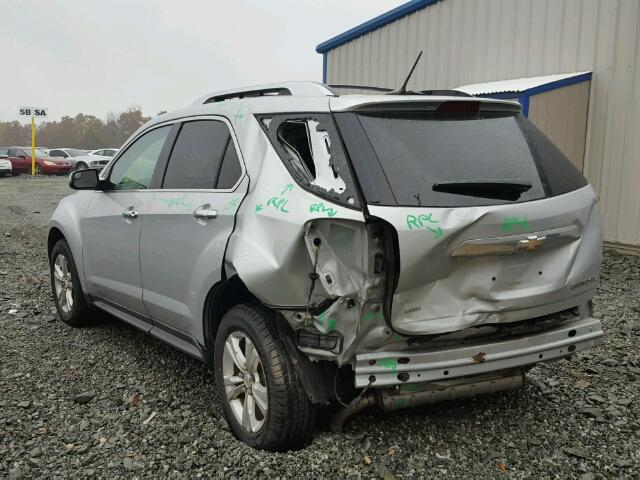 2GNFLGEK8D6205381 - 2013 CHEVROLET EQUINOX LT SILVER photo 3