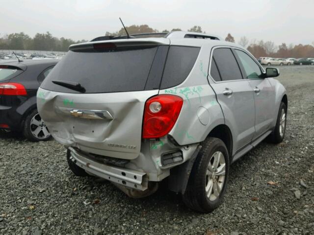 2GNFLGEK8D6205381 - 2013 CHEVROLET EQUINOX LT SILVER photo 4