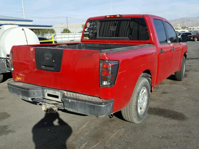 1N6AA07AX5N562141 - 2005 NISSAN TITAN XE RED photo 4