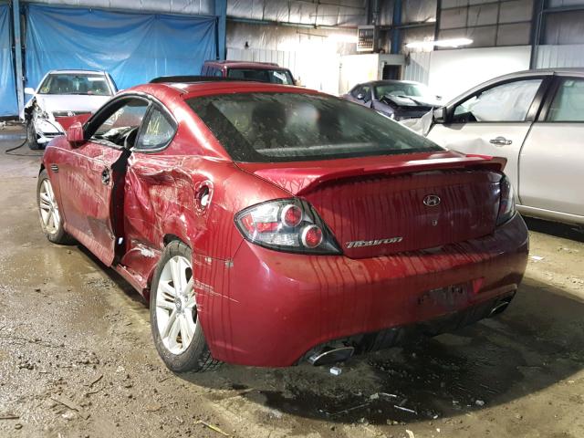 KMHHM66D47U261196 - 2007 HYUNDAI TIBURON GS MAROON photo 3