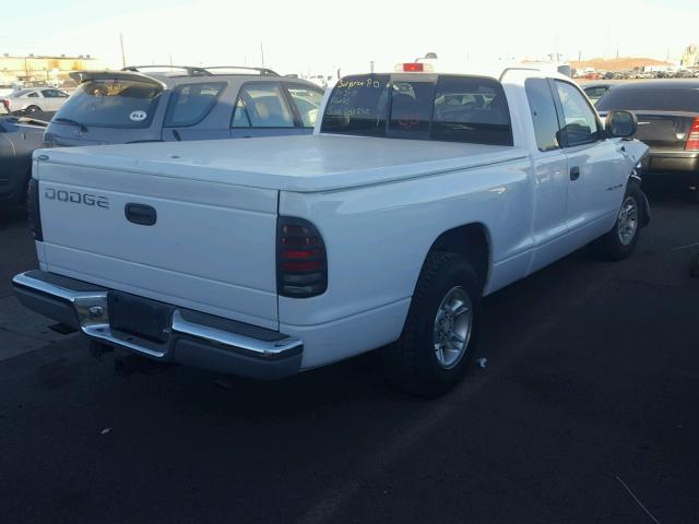 1B7GL23Y6VS292087 - 1997 DODGE DAKOTA WHITE photo 4