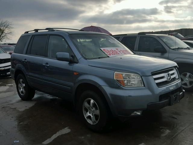 2HKYF18627H500822 - 2007 HONDA PILOT TURQUOISE photo 1