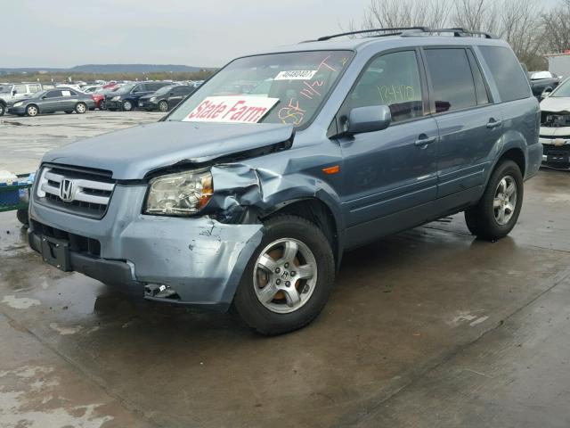 2HKYF18627H500822 - 2007 HONDA PILOT TURQUOISE photo 2