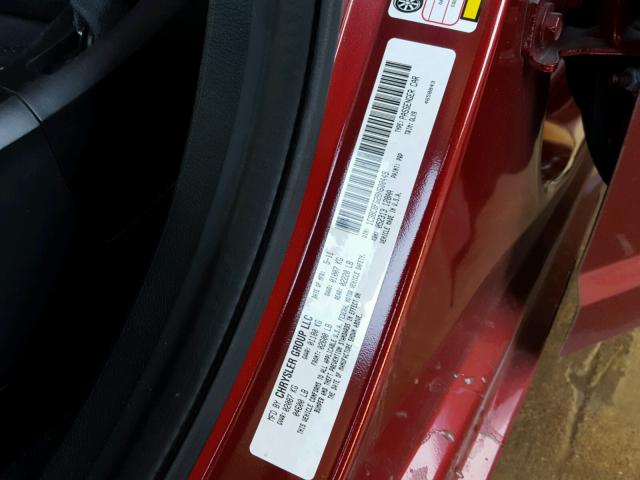 1C3BC8FG2BN600449 - 2011 CHRYSLER 200 S 红色 照片 10