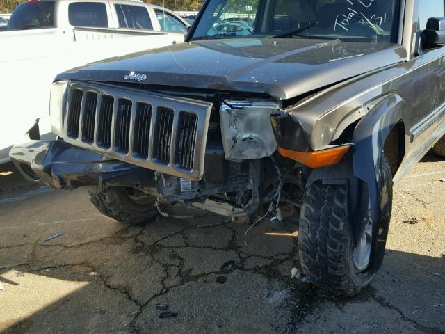 1J8HG48K06C263553 - 2006 JEEP COMMANDER GRAY photo 9