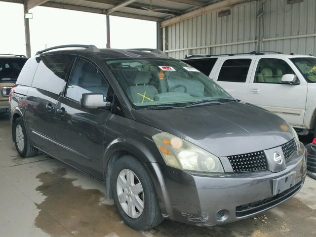 5N1BV28U64N368135 - 2004 NISSAN QUEST S GRAY photo 1