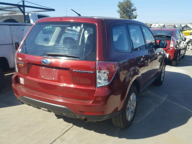 JF2SH61619H785054 - 2009 SUBARU FORESTER 2 RED photo 4