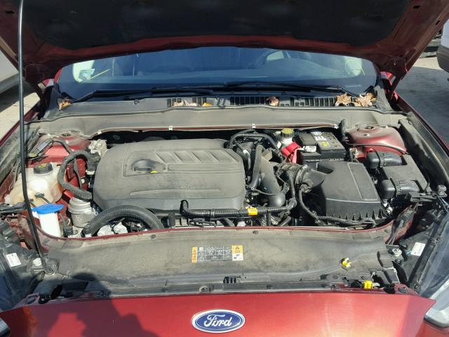 3FA6P0HD5ER127966 - 2014 FORD FUSION SE BURGUNDY photo 7