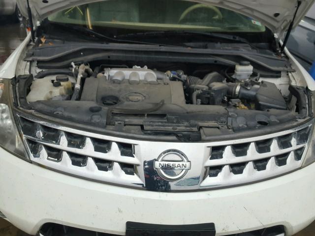 JN8AZ08T96W409696 - 2006 NISSAN MURANO WHITE photo 7