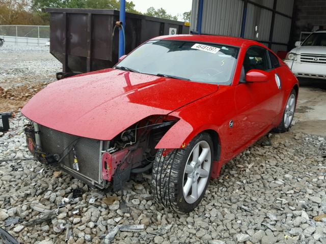 JN1AZ34EX4M154847 - 2004 NISSAN 350Z COUPE RED photo 2