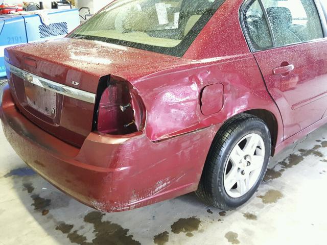 1G1ZT51F16F113064 - 2006 CHEVROLET MALIBU LT RED photo 9