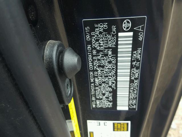 JTKJF5C79GJ018311 - 2016 TOYOTA SCION TC 黑色 照片 10