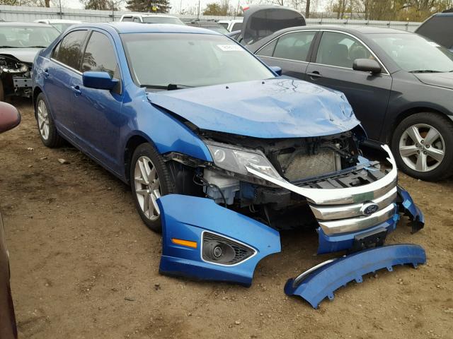 3FAHP0JA2BR166356 - 2011 FORD FUSION SEL BLUE photo 1