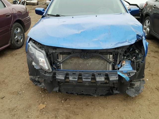 3FAHP0JA2BR166356 - 2011 FORD FUSION SEL BLUE photo 9