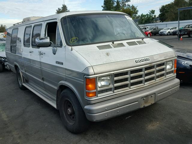 2B7HB21Y1MK402160 - 1991 DODGE RAM VAN B2 WHITE photo 1