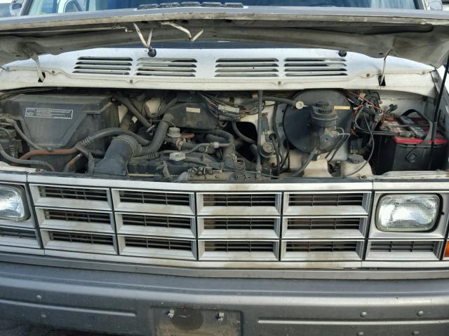 2B7HB21Y1MK402160 - 1991 DODGE RAM VAN B2 WHITE photo 7