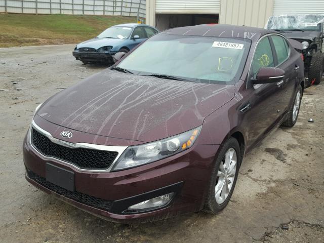 5XXGM4A73DG143017 - 2013 KIA OPTIMA LX PURPLE photo 2