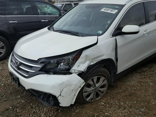 5J6RM4H71EL009004 - 2014 HONDA CR-V EXL WHITE photo 9