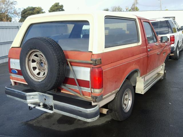 1FMEU15N4KLB03102 - 1989 FORD BRONCO U10 RED photo 4