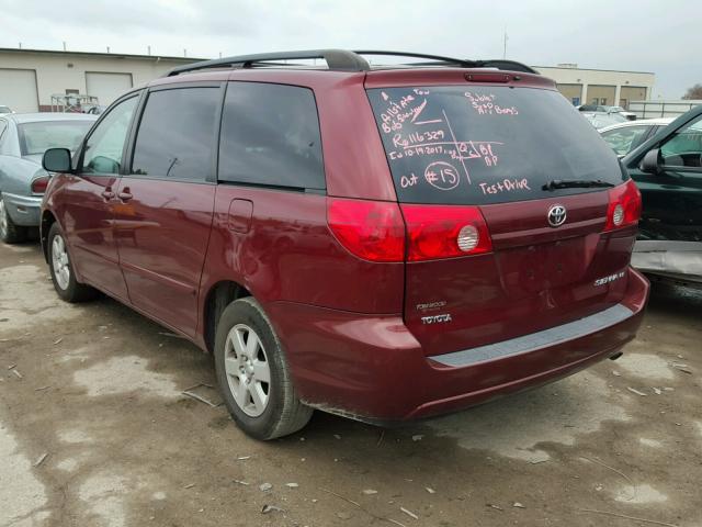 5TDZA23C76S445184 - 2006 TOYOTA SIENNA CE RED photo 3