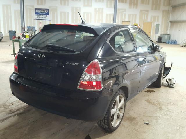 KMHCN36C07U038814 - 2007 HYUNDAI ACCENT SE BLACK photo 4